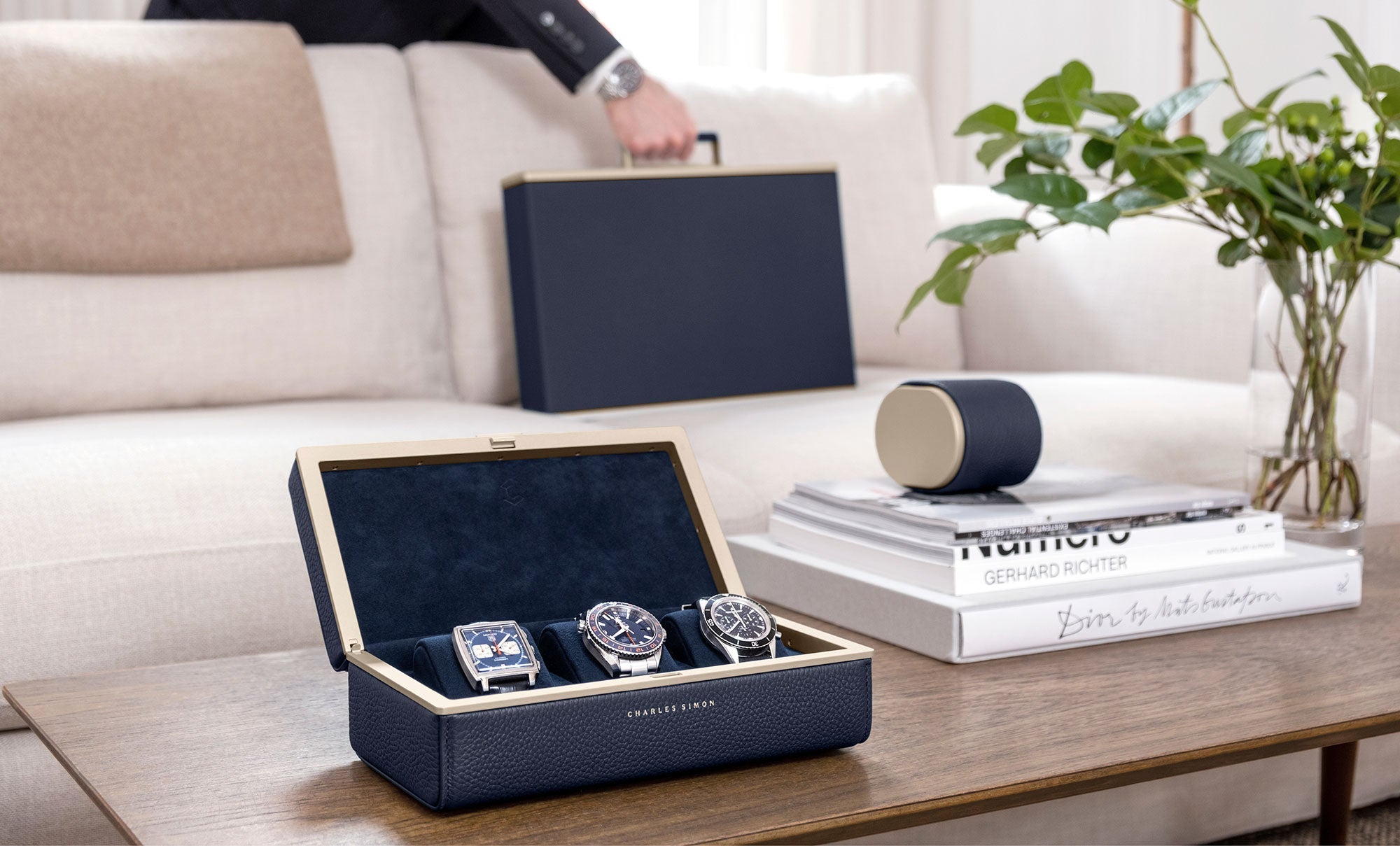 luxury watch accessories, charles simon accessories for watches, leather watch accessories