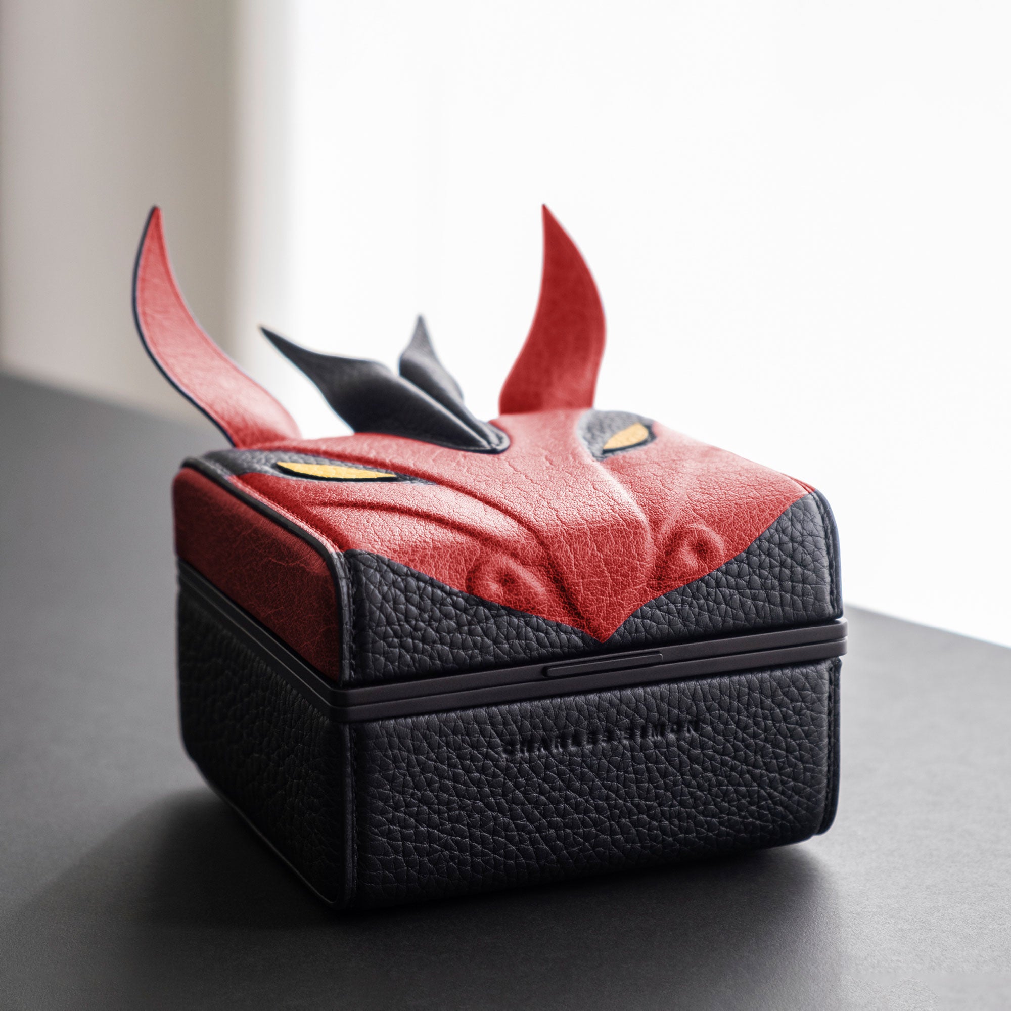 Lifestyle photo of the special edition year of the dragion watch case. Handmade in Canada to celebrate the lunar new year.