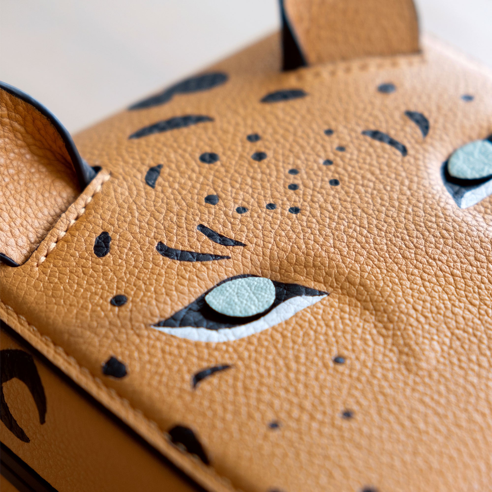 single watch case with leopard design. luxury watch case handmade in canada, eaton 1 by charles simon