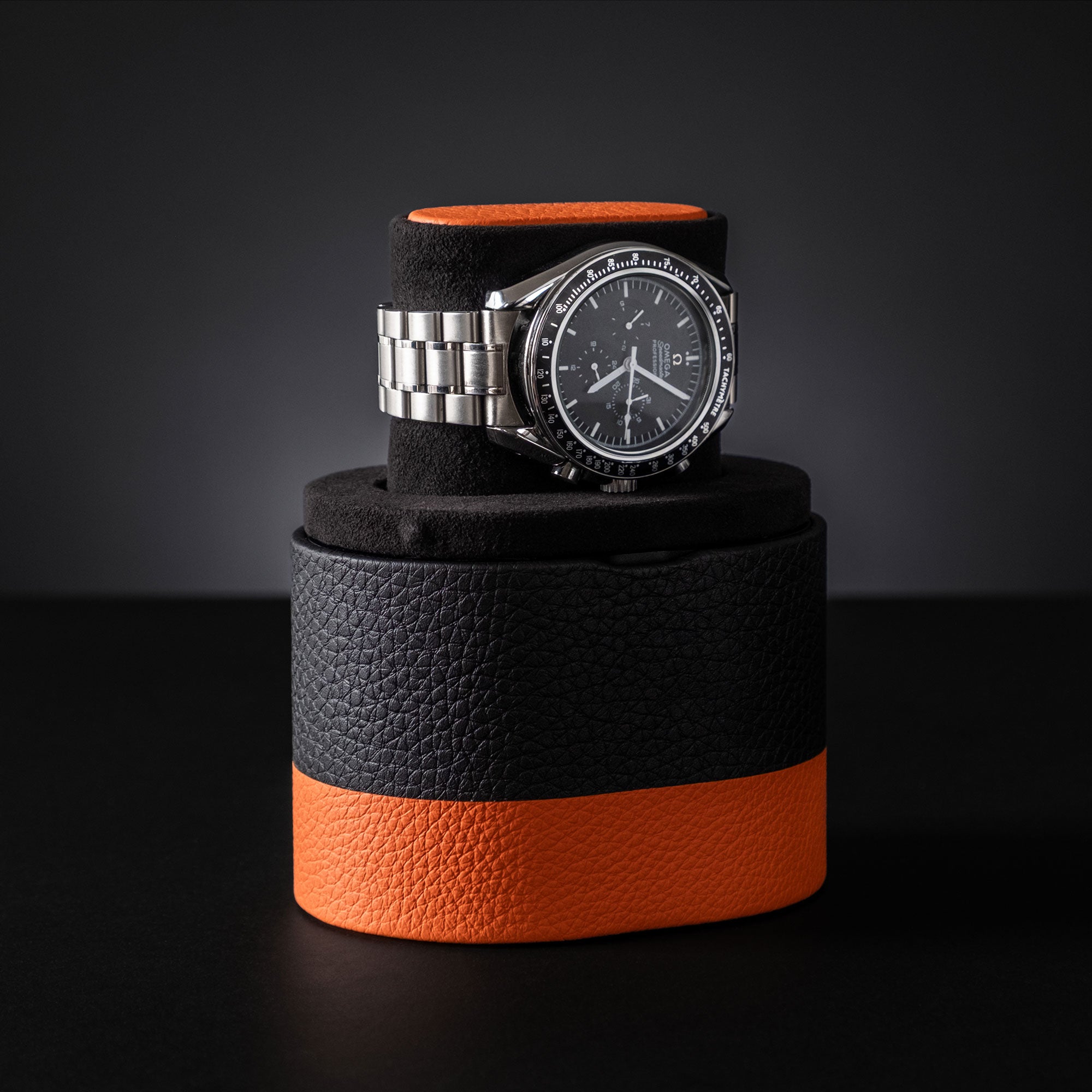 THEO ÉCRIN À MONTRE - NOIR-ORANGE / NOIR