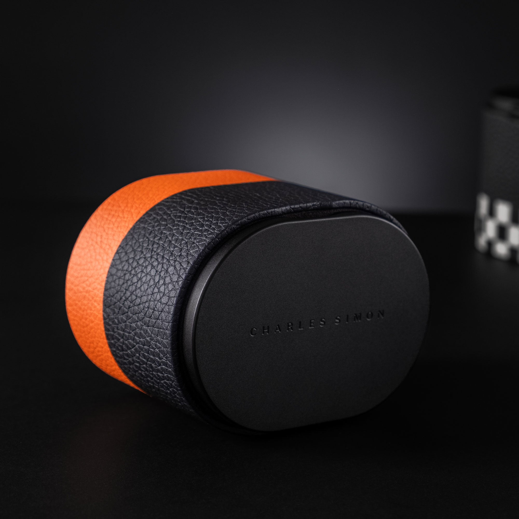 THEO ÉCRIN À MONTRE - NOIR-ORANGE / NOIR