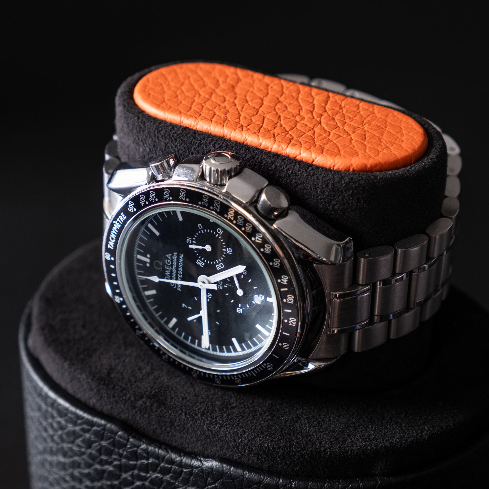 THEO ÉCRIN À MONTRE - NOIR-ORANGE / NOIR