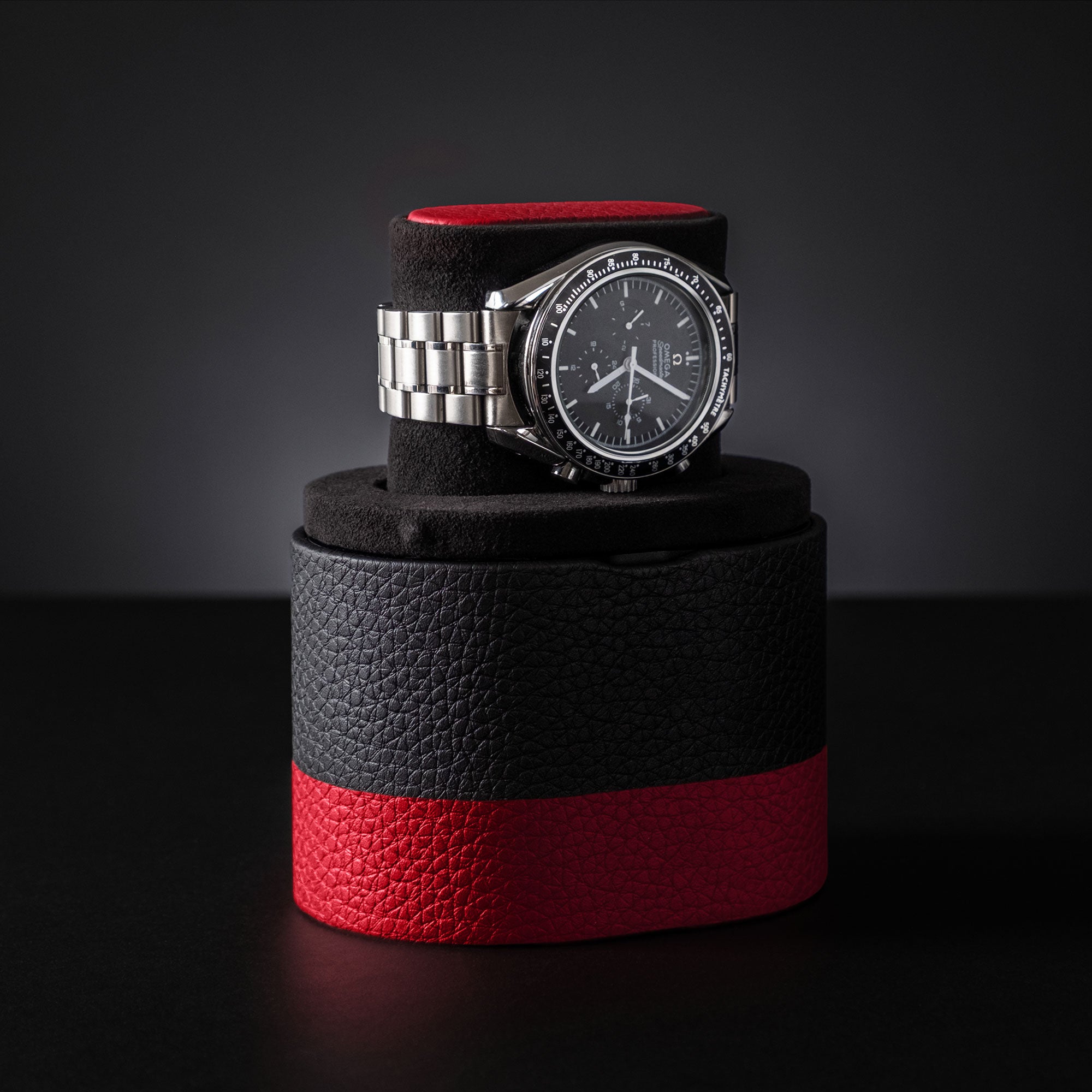 THEO ÉCRIN À MONTRE - NOIR-ROUGE / NOIR