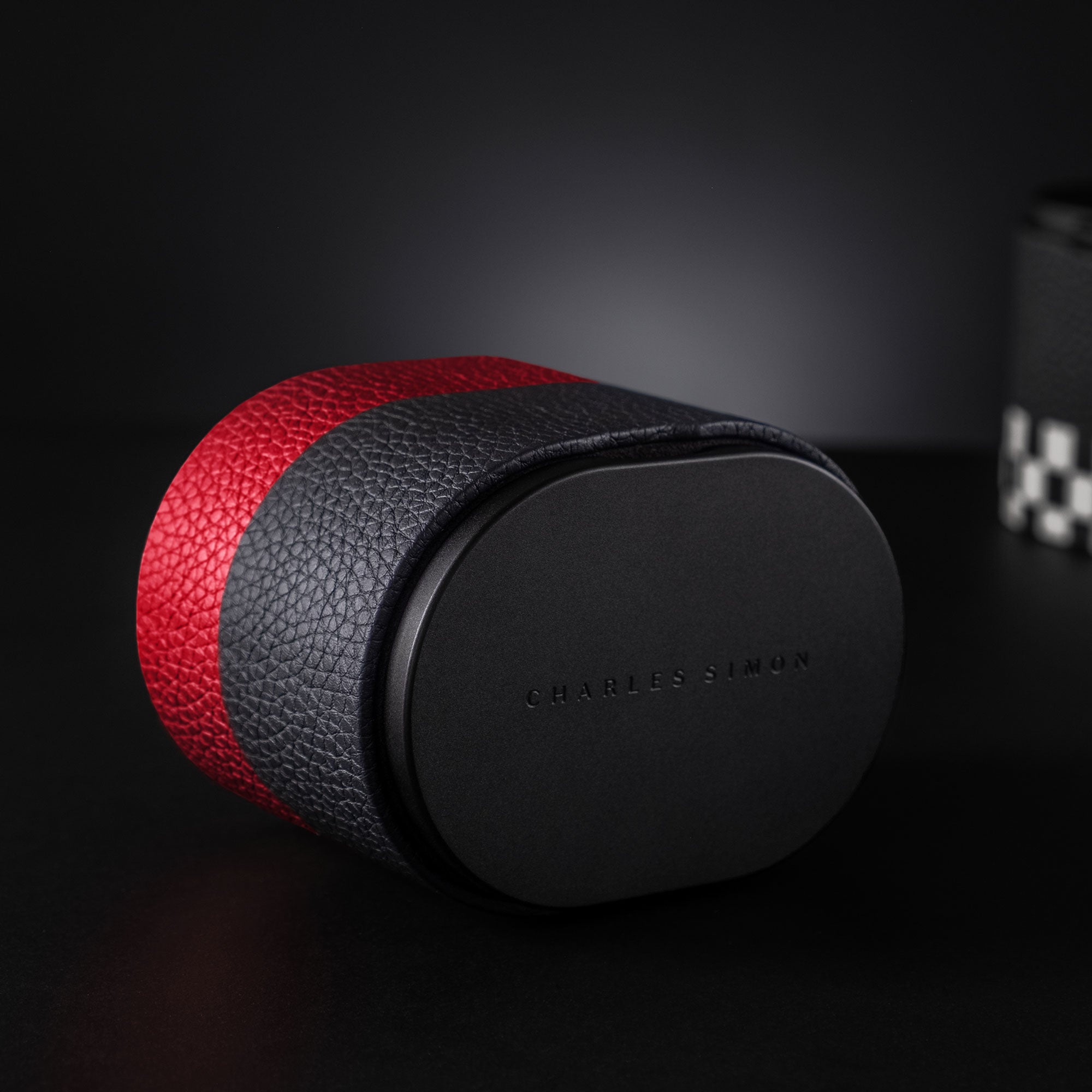 THEO ÉCRIN À MONTRE - NOIR-ROUGE / NOIR