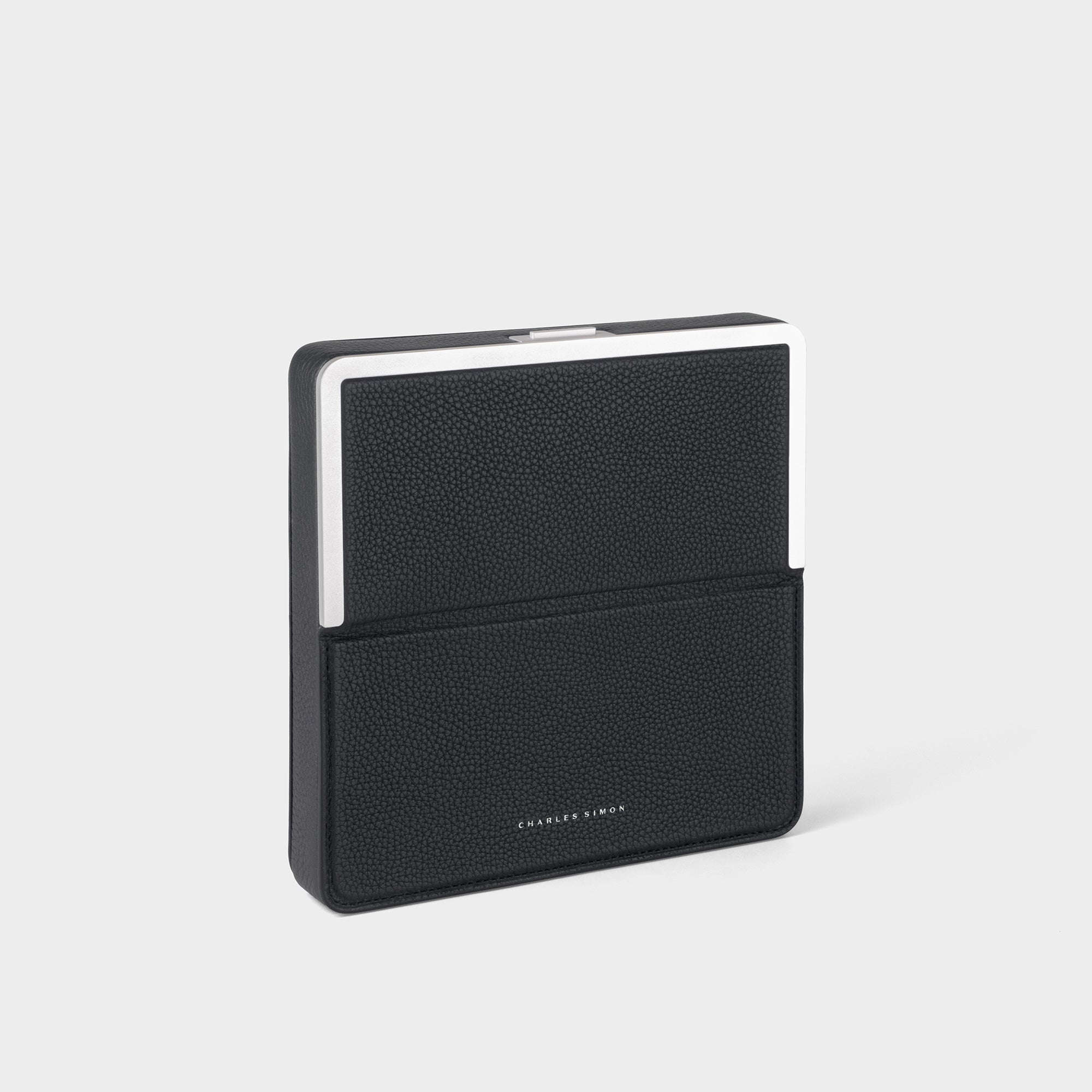 Charles Simon Fraser travel wallet in black 3/4 view