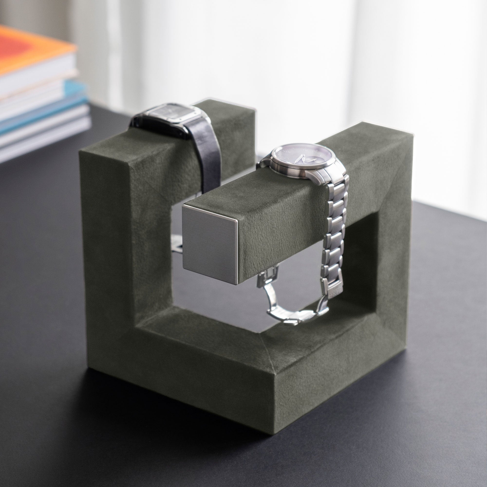 HUDSON DUO WATCH STAND - SAGE / GREY
