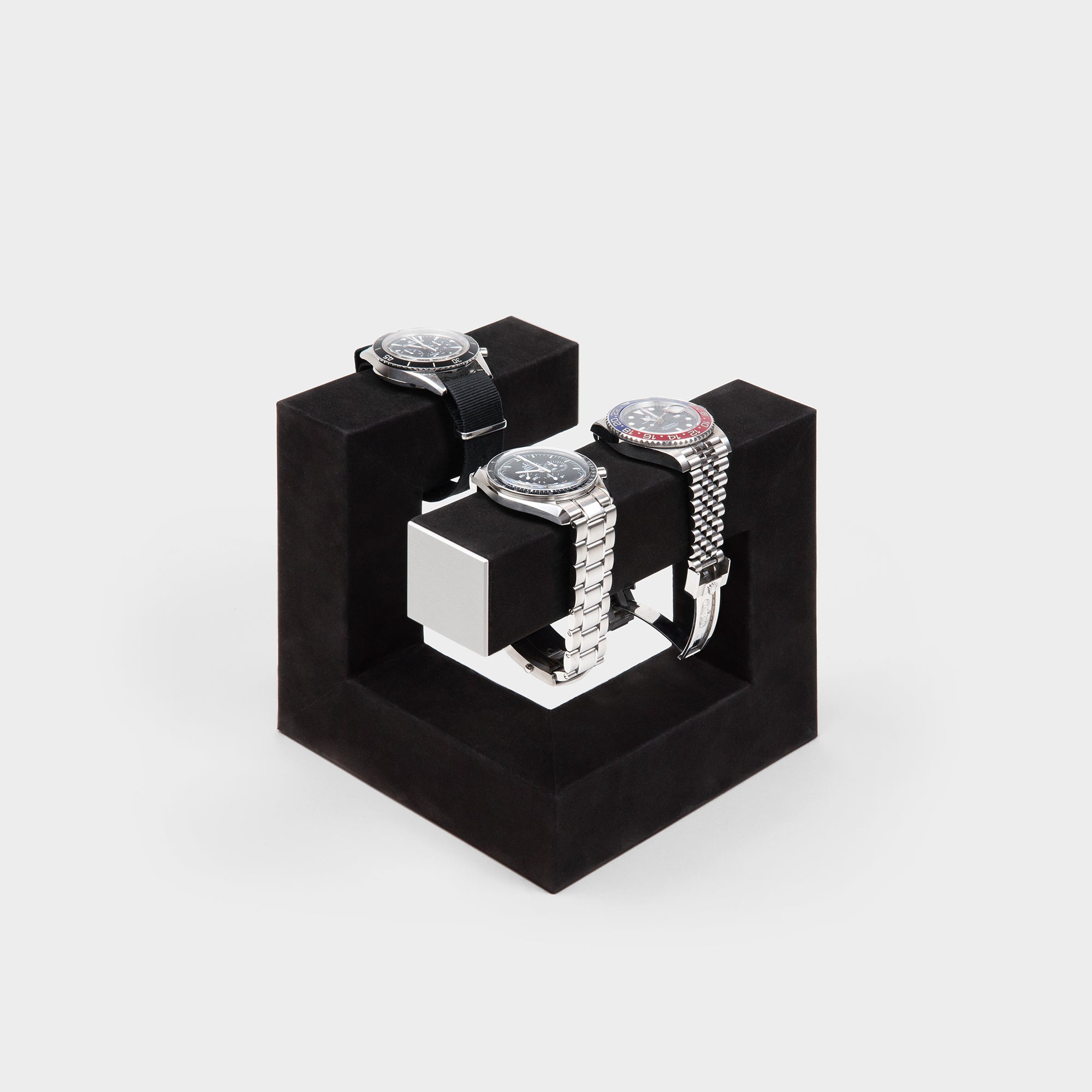 Charles Simon Hudson 3 watch stand in black