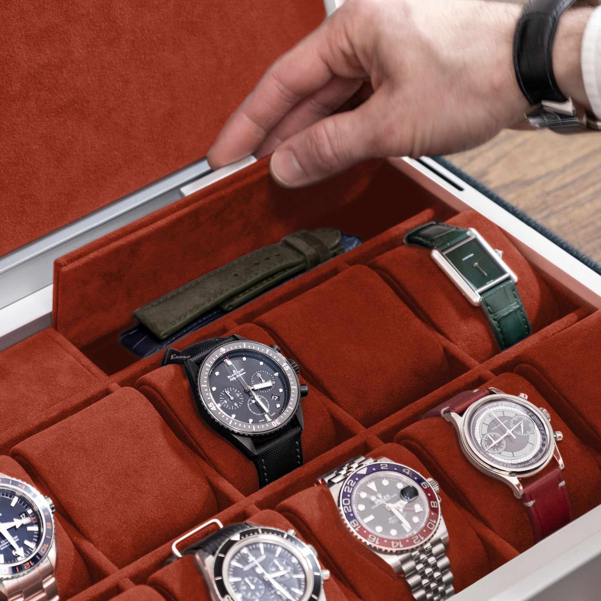 MACKENZIE 12 WATCH BRIEFCASE - MARINE / GREY