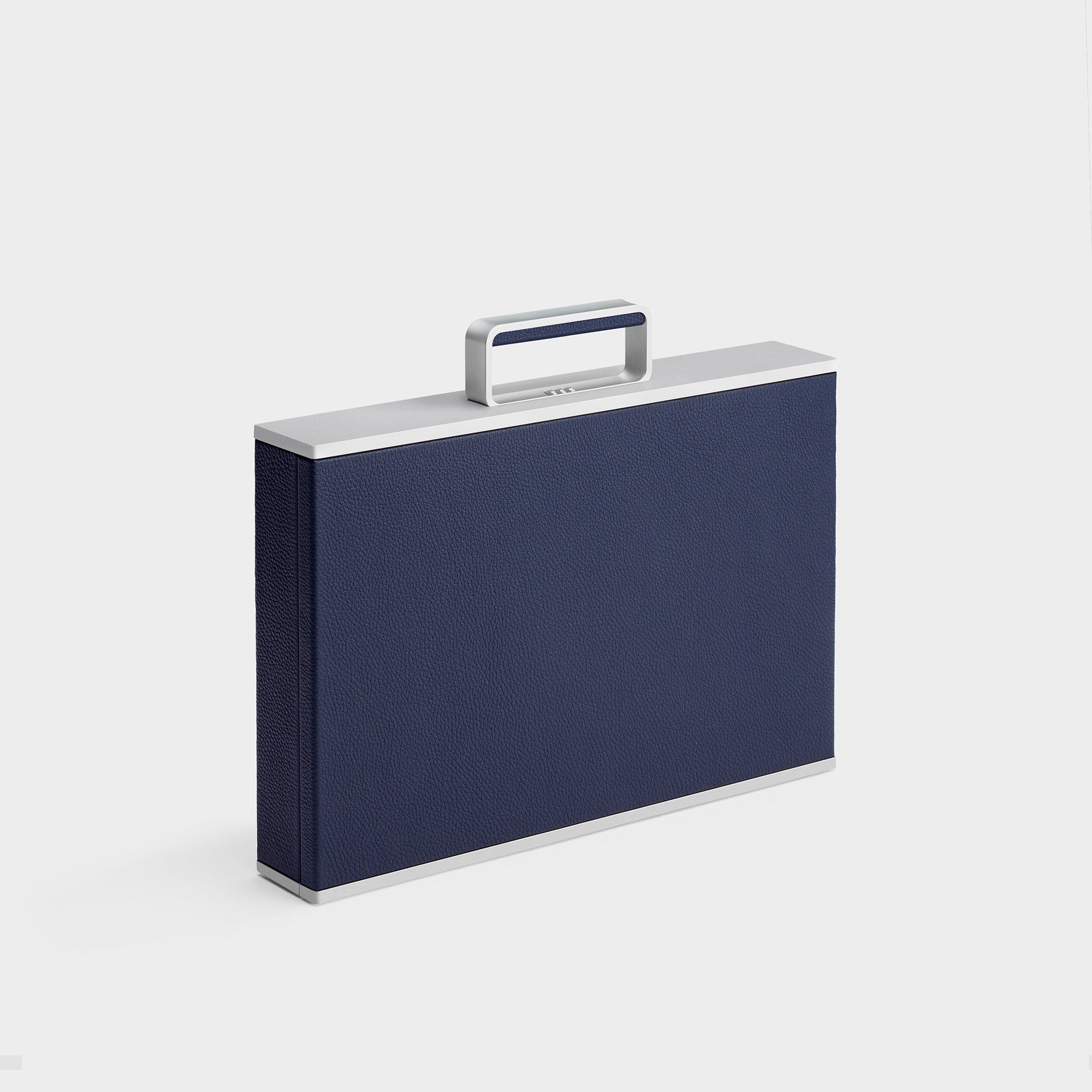 Designer watch briefcase made from sapphire French leather, carbon fiber and anodized aluminum and soft Alcantara