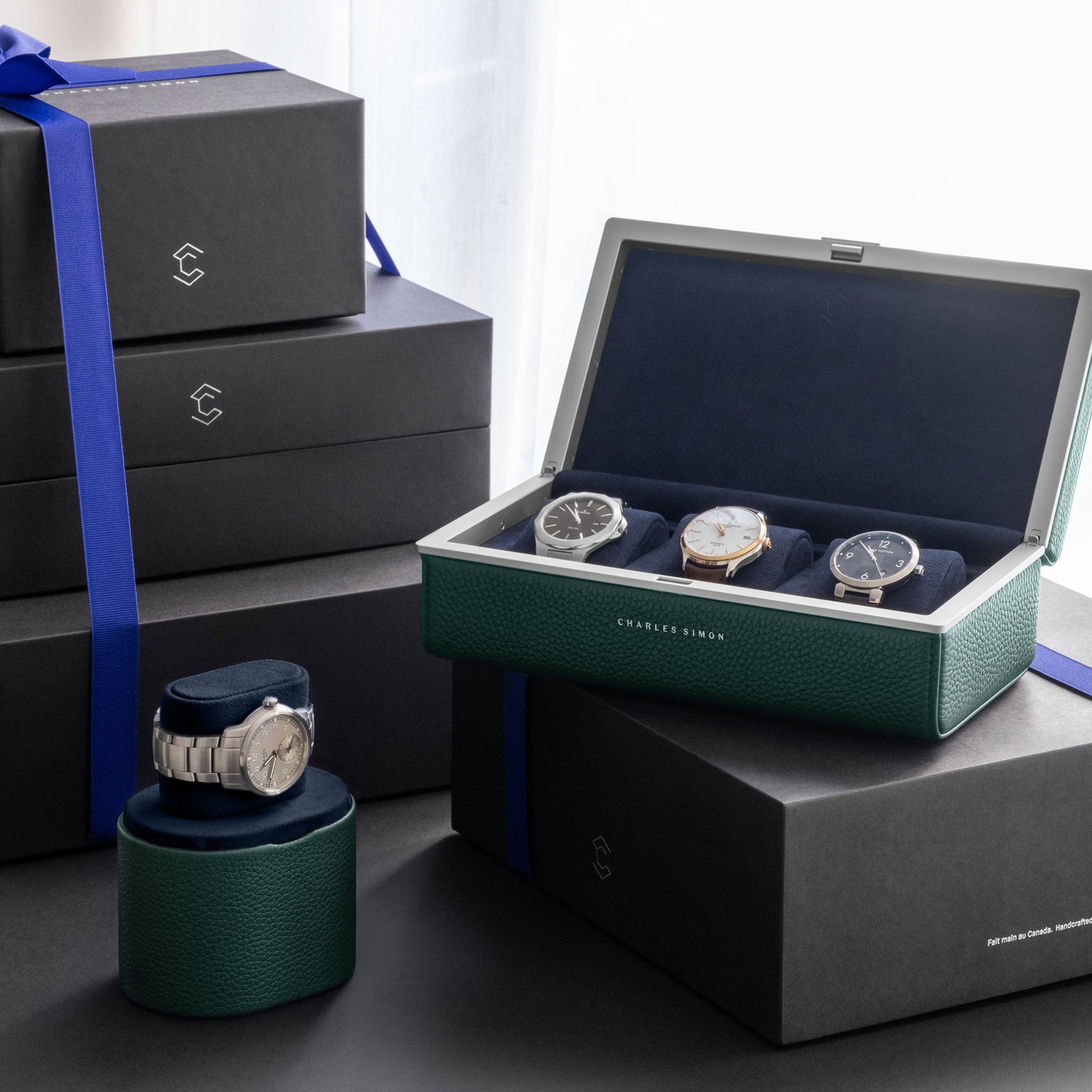 WATCH GIFT SET • THE GENTLEMAN - EMERALD / GREY