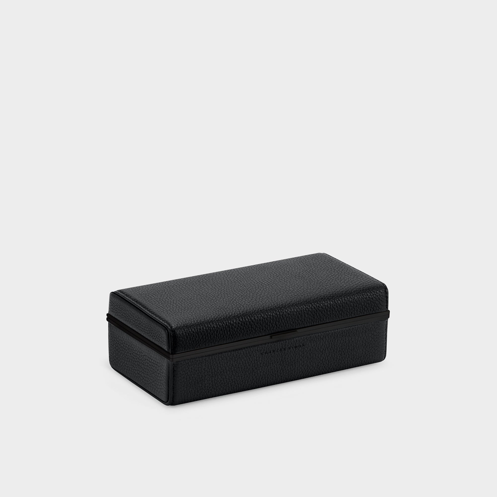 Charles Simon Eaton 3 luxury watch case in all black. Made by hand in Canada.