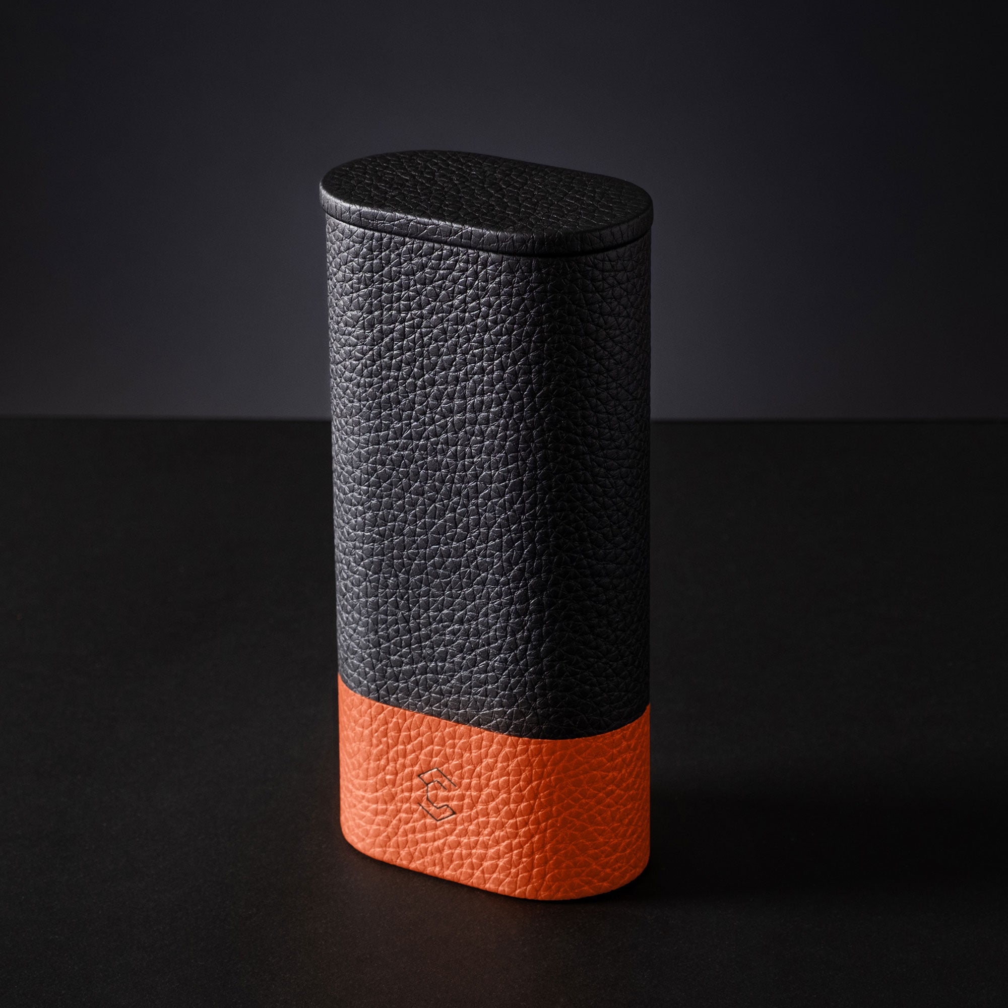 Leather watch roll for travel, premium single watch case, compact design for safe transportation.