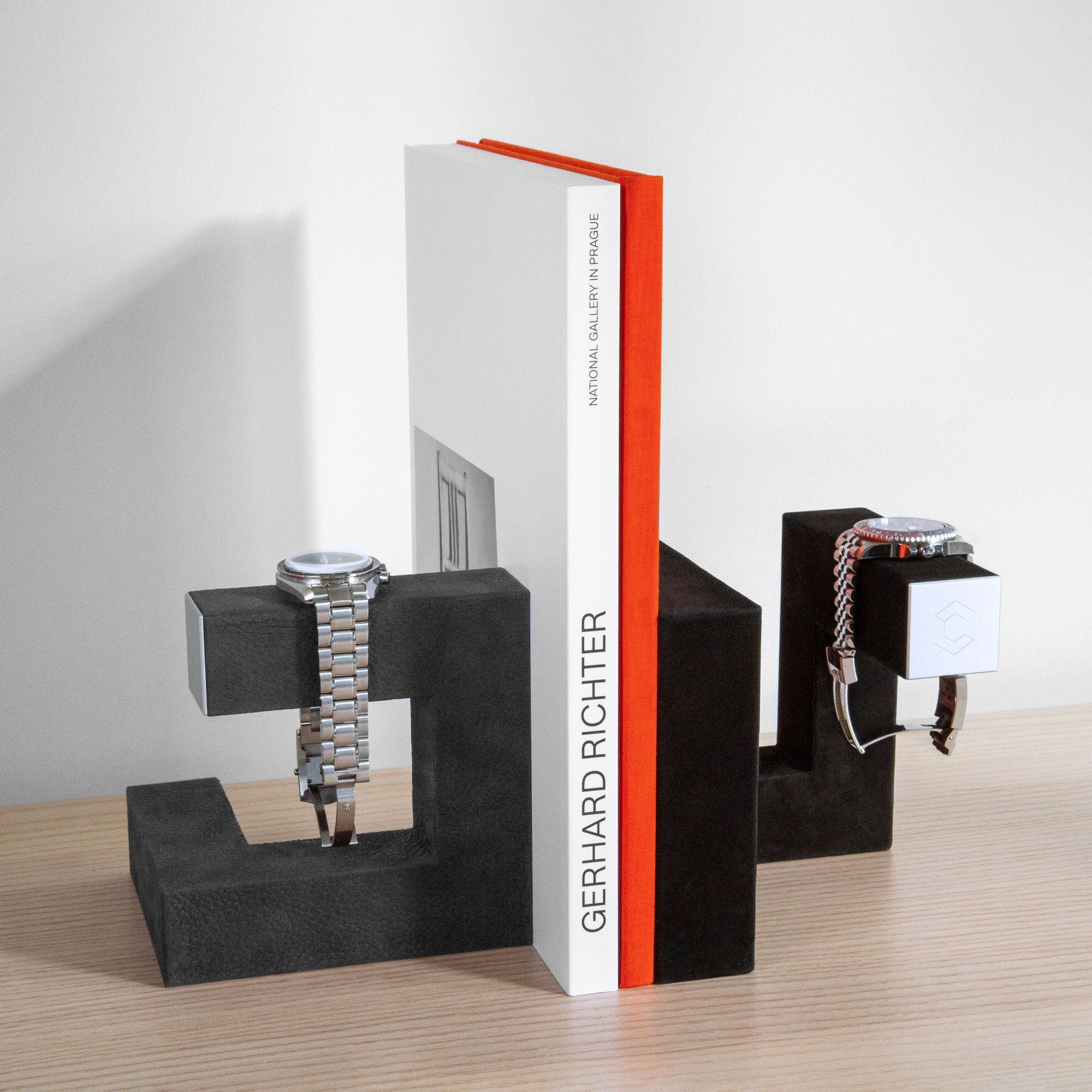 Hudson 1 watch stand as modern sculptural piece lifestyle shot