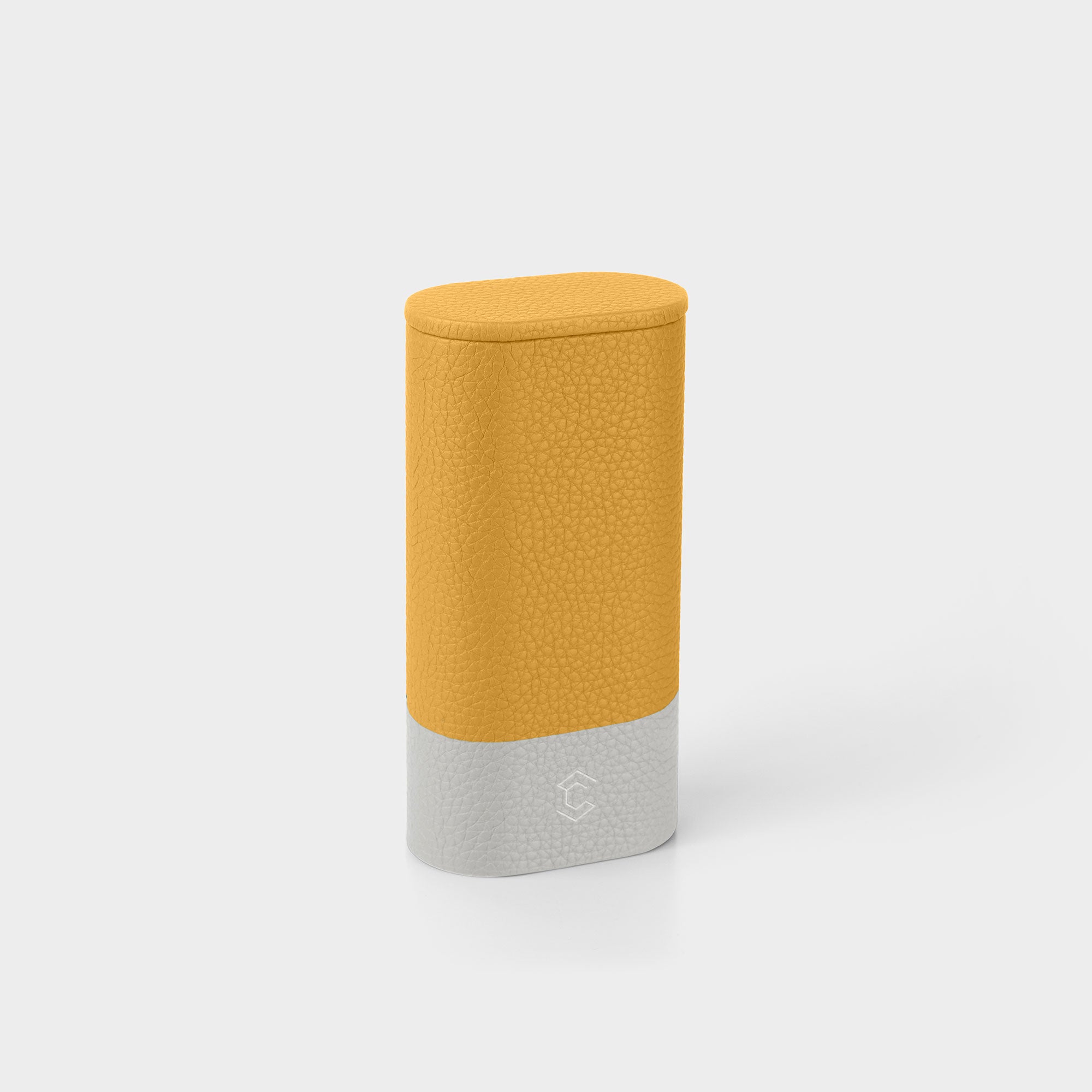 Travel watch roll in premium yellow leather, single watch storage case designed to protect your watch during travel.