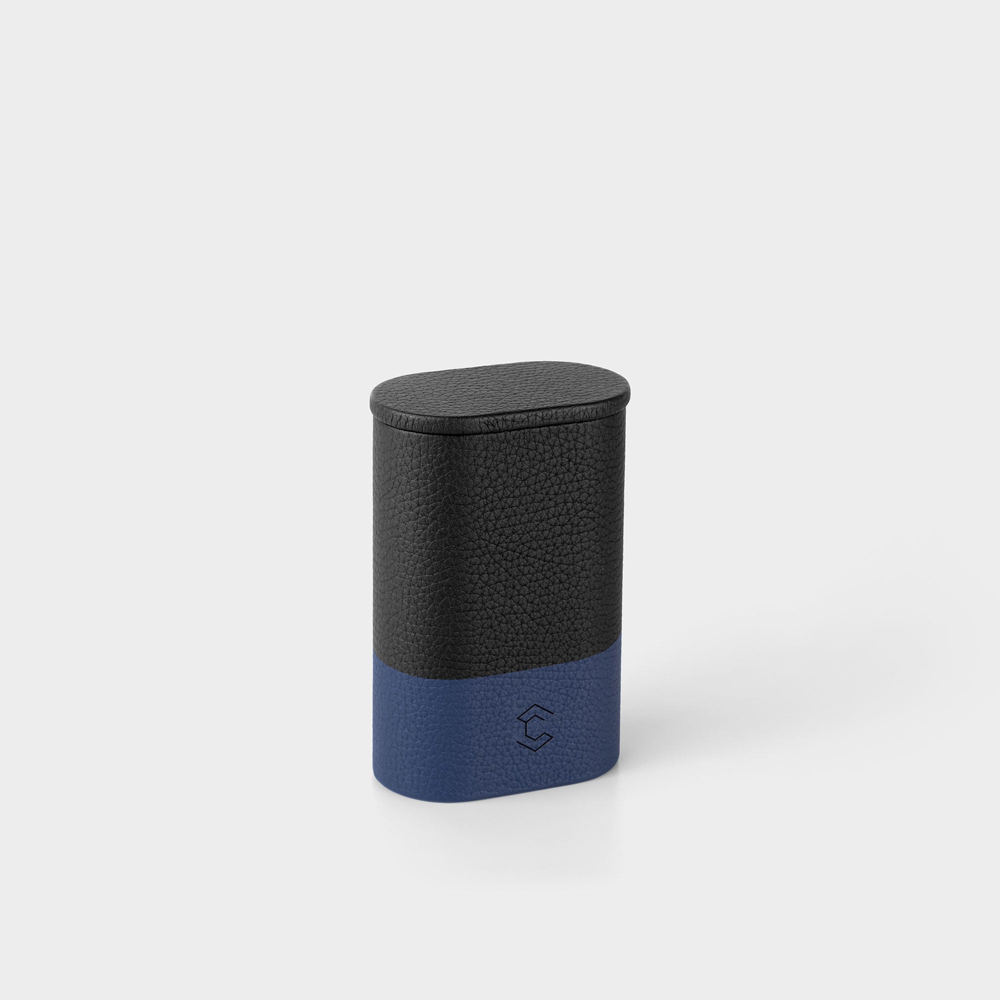 Travel watch roll black and sapphire, Formula 1 inspired, compact single watch case for safe transportation, top position.