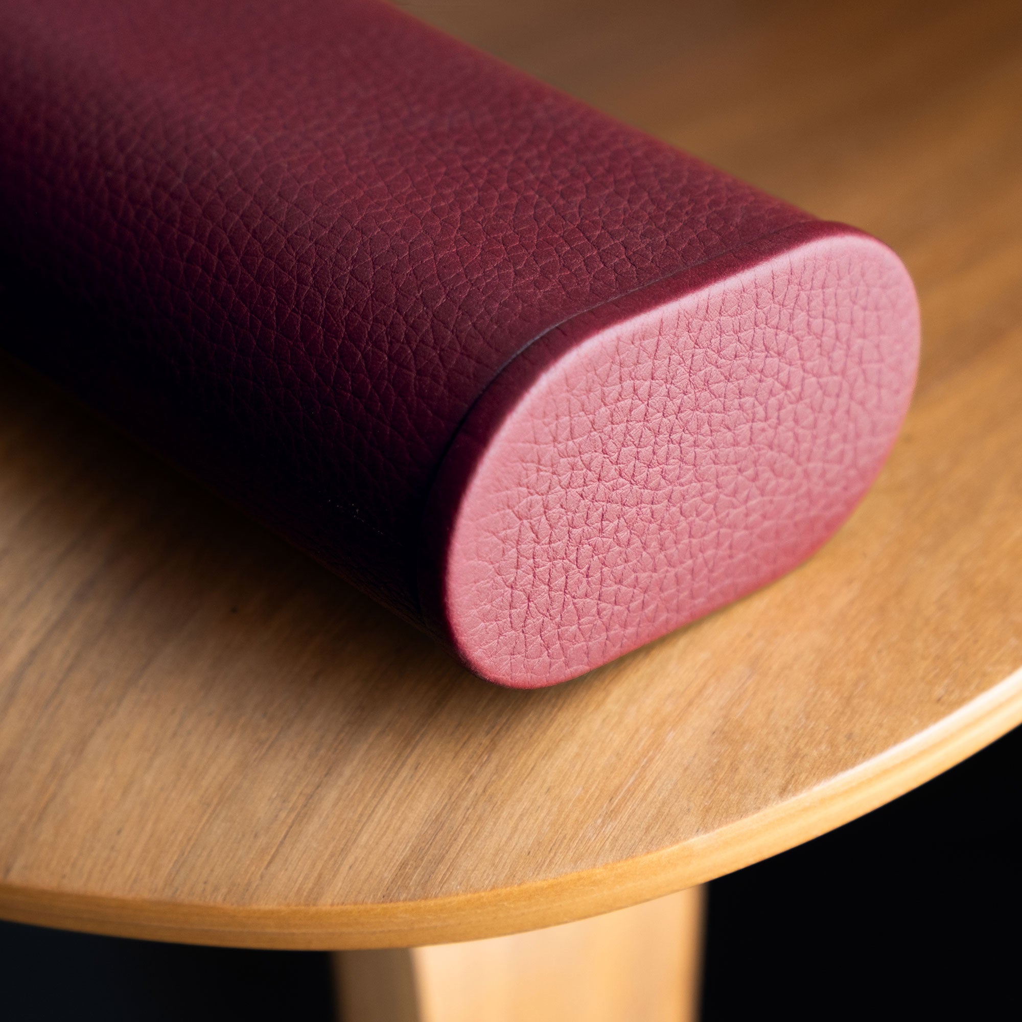 Travel watch roll in burgundy by Charles Simon