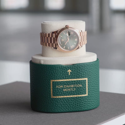 charles simon and seconde seconde watch roll in green leather