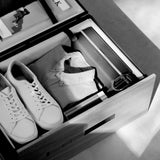 Charles Simon Bonaventure rolling suitcase in marine lifestyle interior