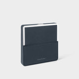 Charles Simon Fraser travel wallet in sapphire grey 3/4 view