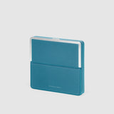 Charles Simon Fraser travel wallet in sky blue grey 3/4 view