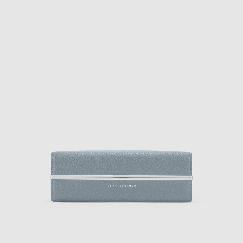 Charles Simon Moraine toiletry case in cloud grey front view
