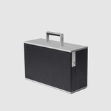 Charles Simon Rupert carry-on suitcase in black 3/4 view