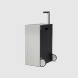 Charles Simon Bonaventure rolling luggage in black, with retractable wheels gif