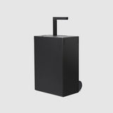 Charles Simon Bonaventure rolling suitcase in all black 3/4 view